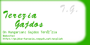 terezia gajdos business card